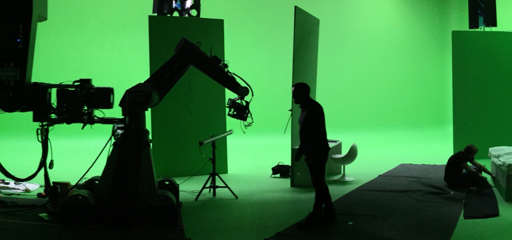 visual effects in movie, backstage with chroma key technologie